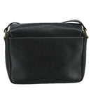 CELINE Shoulder Bag Leather Black Gold Auth 100870-2