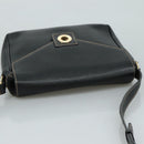 CELINE Shoulder Bag Leather Black Gold Auth 100870-6