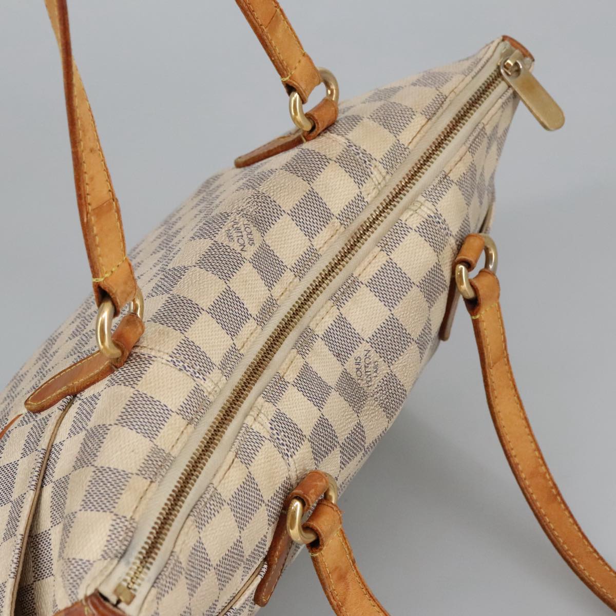 LOUIS VUITTON Damier Azur Totally PM Tote Bag N41280 LV Auth 100896