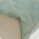 GUCCI GG Canvas Tote Bag Light Blue Gold 002 1098 Auth 100928-11