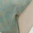 GUCCI GG Canvas Tote Bag Lichtblauw Goud 002 1098 Auth 100928-16