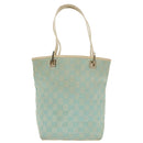GUCCI GG Canvas Tote Bag Light Blue Gold 002 1098 Auth 100928-2