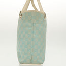 GUCCI GG Canvas Tote Bag Lichtblauw Goud 002 1098 Auth 100928-3