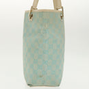 GUCCI GG Canvas Tote Bag Light Blue Gold 002 1098 Auth 100928-5