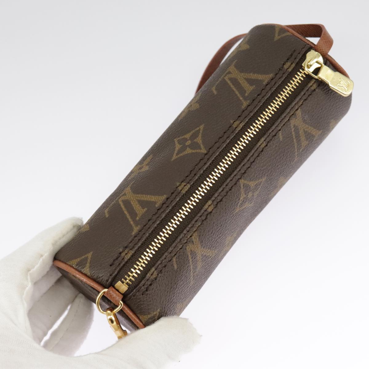 LOUIS VUITTON Monogram Papillon Pouch LV Auth 100966