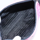 PRADA Pouch Nylon Pink Silver Auth 100970-11