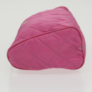 PRADA Pouch Nylon Pink Silver Auth 100970-4