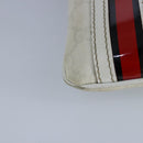 GUCCI GG Supreme Sherry Line Shoulder Bag PVC Pink White Red 153244 Auth 100980-15