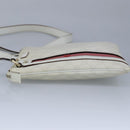 GUCCI GG Supreme Sherry Line Shoulder Bag PVC Pink White Red 153244 Auth 100980-3