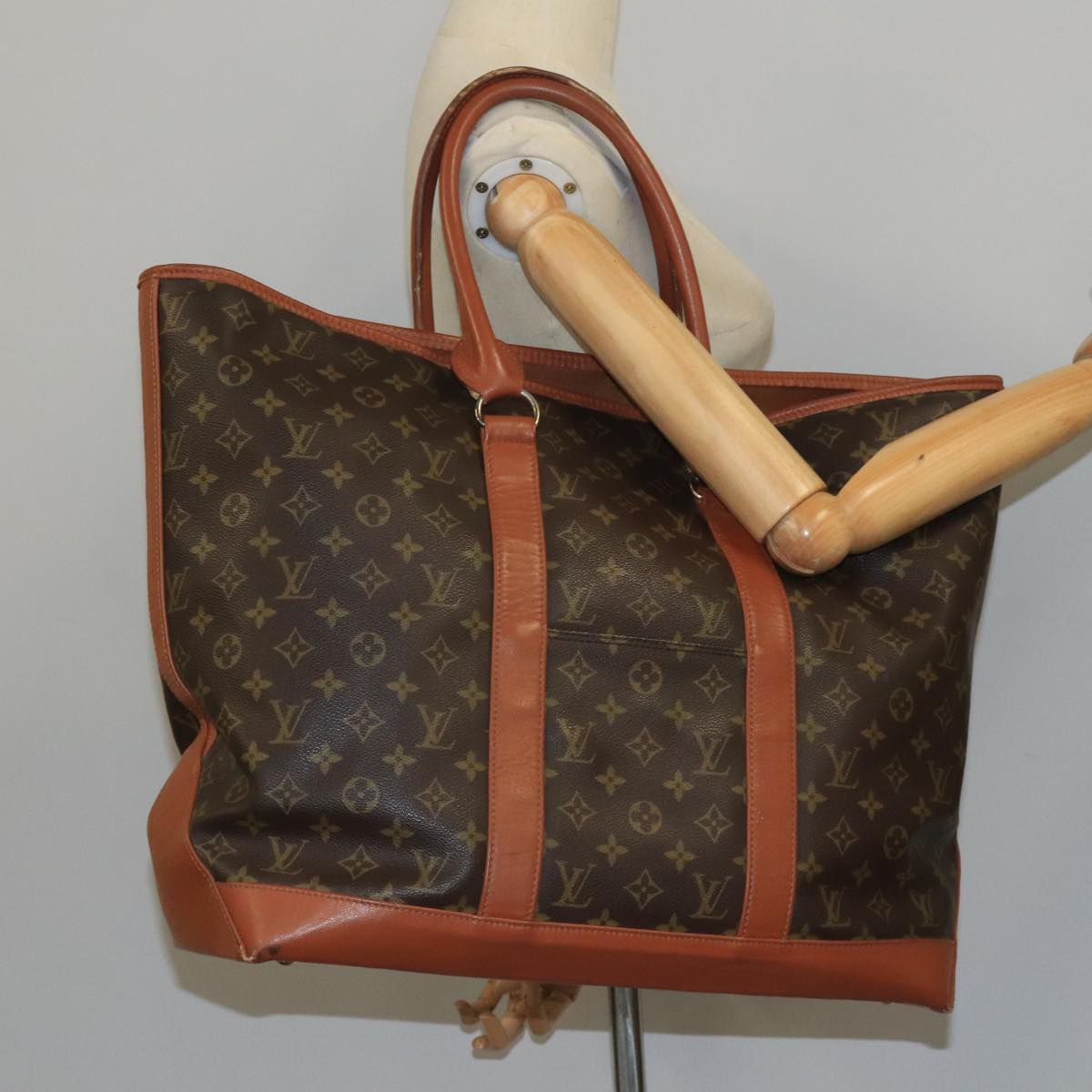 LOUIS VUITTON Monogram Sac Weekend GM Tote Bag M42420 LV Auth 100994