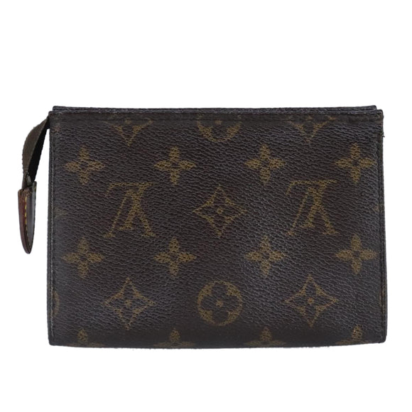 LOUIS VUITTON Monogram Poche Toilette 15 Pouch M47546 LV Auth 101023