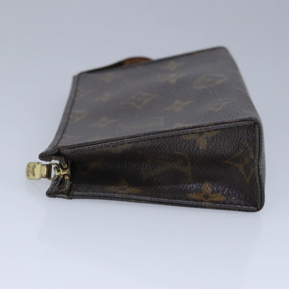 LOUIS VUITTON Monogram Poche Toilette 15 Pouch M47546 LV Auth 101023