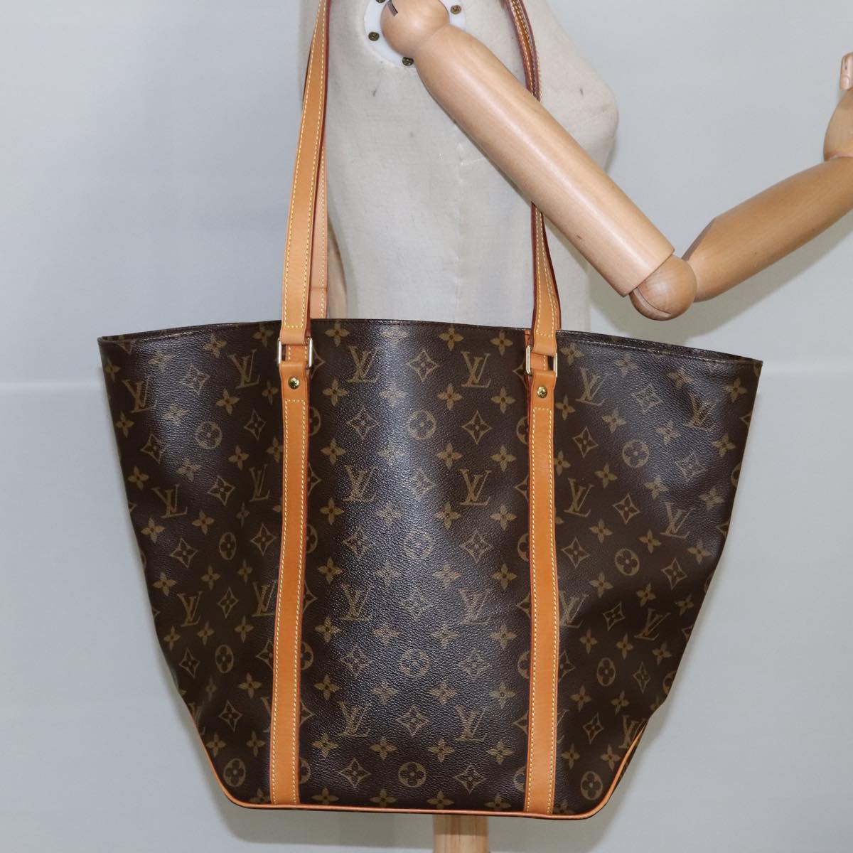 LOUIS VUITTON Monogram Sac Shopping Tote Bag M51108 LV Auth 101039