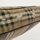 Burberrys Nova Check Hand Bag PVC Beige Gold Auth 101041-10