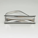 PRADA Accessory Pouch Metallic leather Silver Auth 101052SAM-5