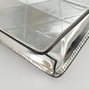 PRADA Accessory Pouch Metallic leather Silver Auth 101052AM-17