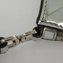 PRADA Accessory Pouch Metallic leather Silver Auth 101052SAM-19