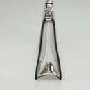 PRADA Accessory Pouch Metallic leather Silver Auth 101052SAM-4