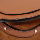 Chloe Nile Hand Bag Enamel Leather 2way Silver Brown Auth 101064-12