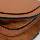 Chloe Nile Hand Bag Enamel Leather 2way Silver Brown Auth 101064-13