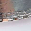 Chloe Nile Hand Bag Enamel Leather 2way Silver Brown Auth 101064-14