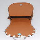 Chloe Nile Hand Bag Enamel Leather 2way Silver Brown Auth 101064-15