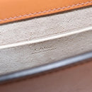 Chloe Nile Hand Bag Enamel Leather 2way Silver Brown Auth 101064-16
