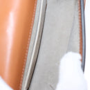 Chloe Nile Hand Bag Enamel Leather 2way Silver Brown Auth 101064-17