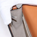 Chloe Nile Hand Bag Enamel Leather 2way Silver Brown Auth 101064-19