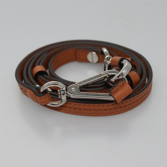 Chloe Nile Hand Bag Enamel Leather 2way Silver Brown Auth 101064