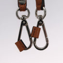 Chloe Nile Hand Bag Enamel Leather 2way Silver Brown Auth 101064-23