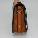 Chloe Nile Hand Bag Enamel Leather 2way Silver Brown Auth 101064-5