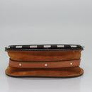 Chloe Nile Hand Bag Enamel Leather 2way Silver Brown Auth 101064-9