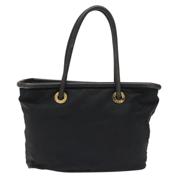 CELINE Shoulder Bag Nylon Black Auth 101065