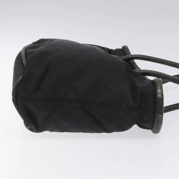 CELINE Shoulder Bag Nylon Black Auth 101065