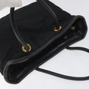 CELINE Shoulder Bag Nylon Black Auth 101065-6