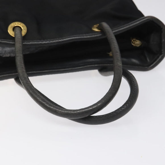 CELINE Shoulder Bag Nylon Black Auth 101065