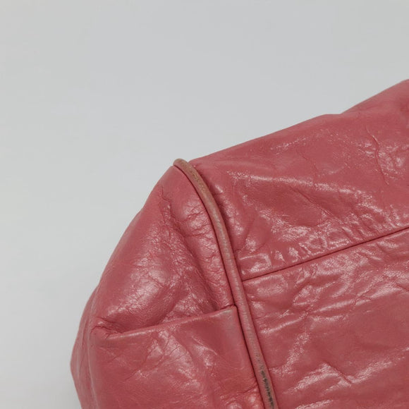 Chloe Etel Hand Bag Leather 2way Pink Gold Auth 101068