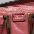 Chloe Etel Hand Bag Leather 2way Pink Gold Auth 101068-17