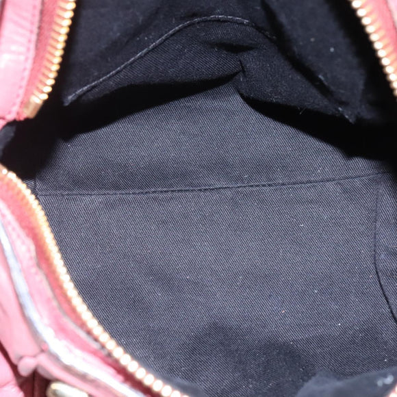 Chloe Etel Hand Bag Leather 2way Pink Gold Auth 101068