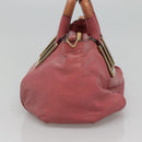 Chloe Etel Hand Bag Leather 2way Pink Gold Auth 101068-3