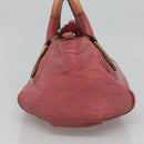 Chloe Etel Hand Bag Leather 2way Pink Gold Auth 101068-4