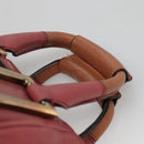 Chloe Etel Hand Bag Leather 2way Pink Gold Auth 101068-8