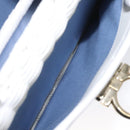 Salvatore Ferragamo Gancini Hand Bag Wicker White Auth 101078-23