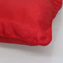 PRADA Shoulder Bag Nylon Red Silver Auth 101081-14