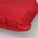 PRADA Shoulder Bag Nylon Red Silver Auth 101081-16