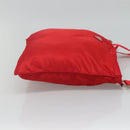 PRADA Shoulder Bag Nylon Red Silver Auth 101081-3