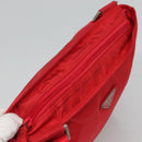 PRADA Shoulder Bag Nylon Red Silver Auth 101081-6