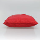 PRADA Shoulder Bag Nylon Red Silver Auth 101081-5