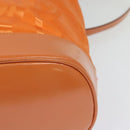 Salvatore Ferragamo Shoulder Bag Nylon Leather Orange Auth 101087-16